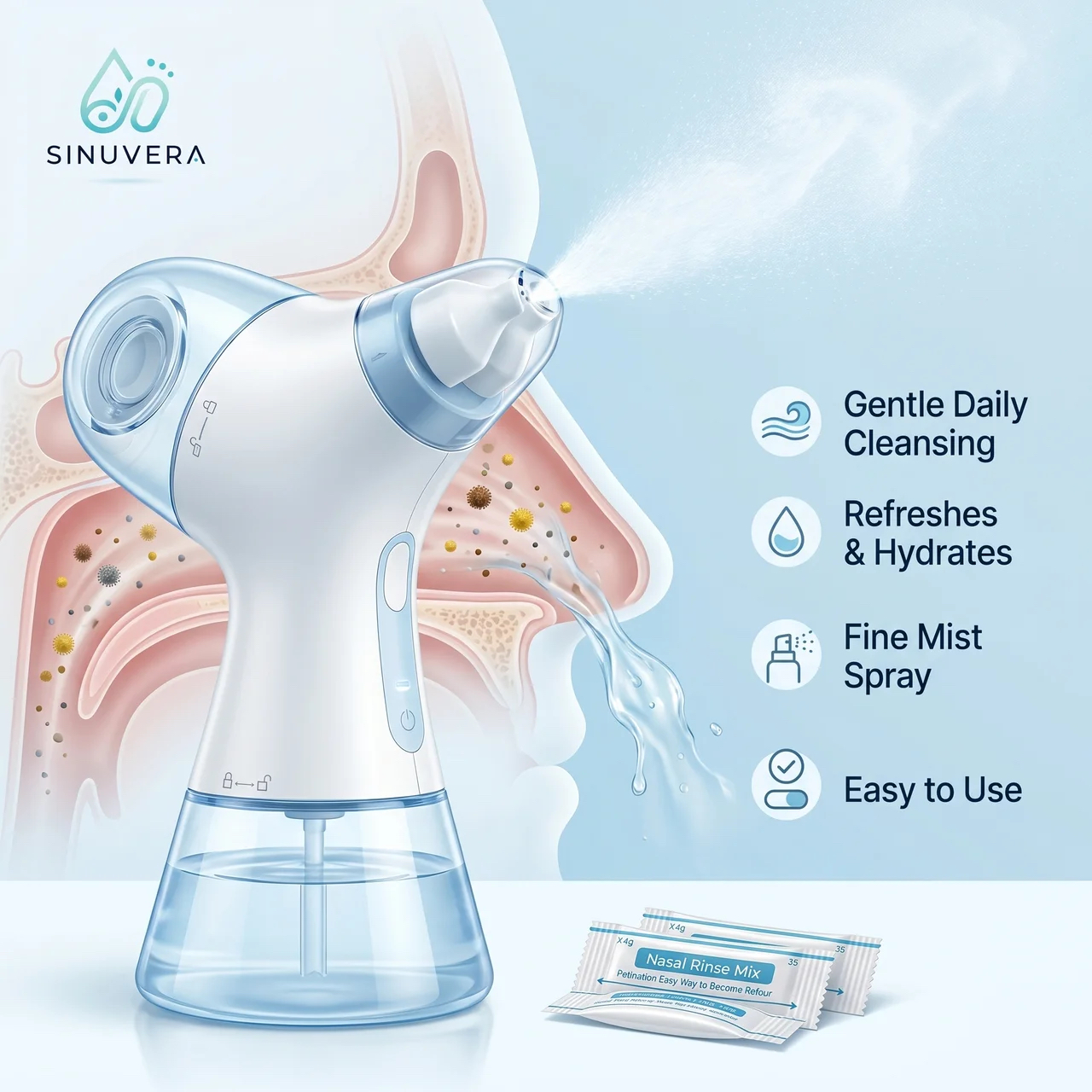 How Sinuvera gently cleanses sinuses